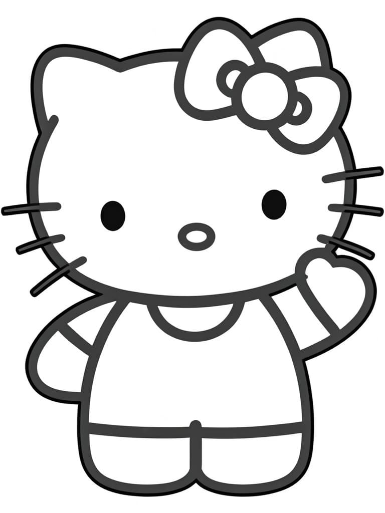 Hello Kitty para colorir