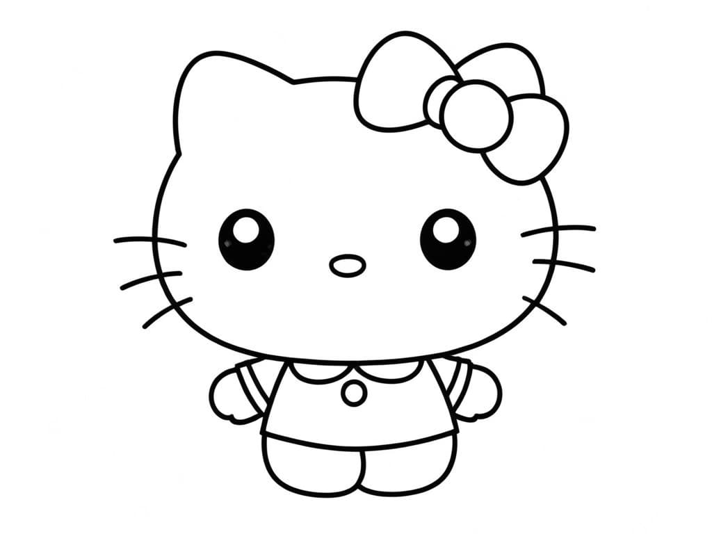 Desenho Hello Kitty para imprimir