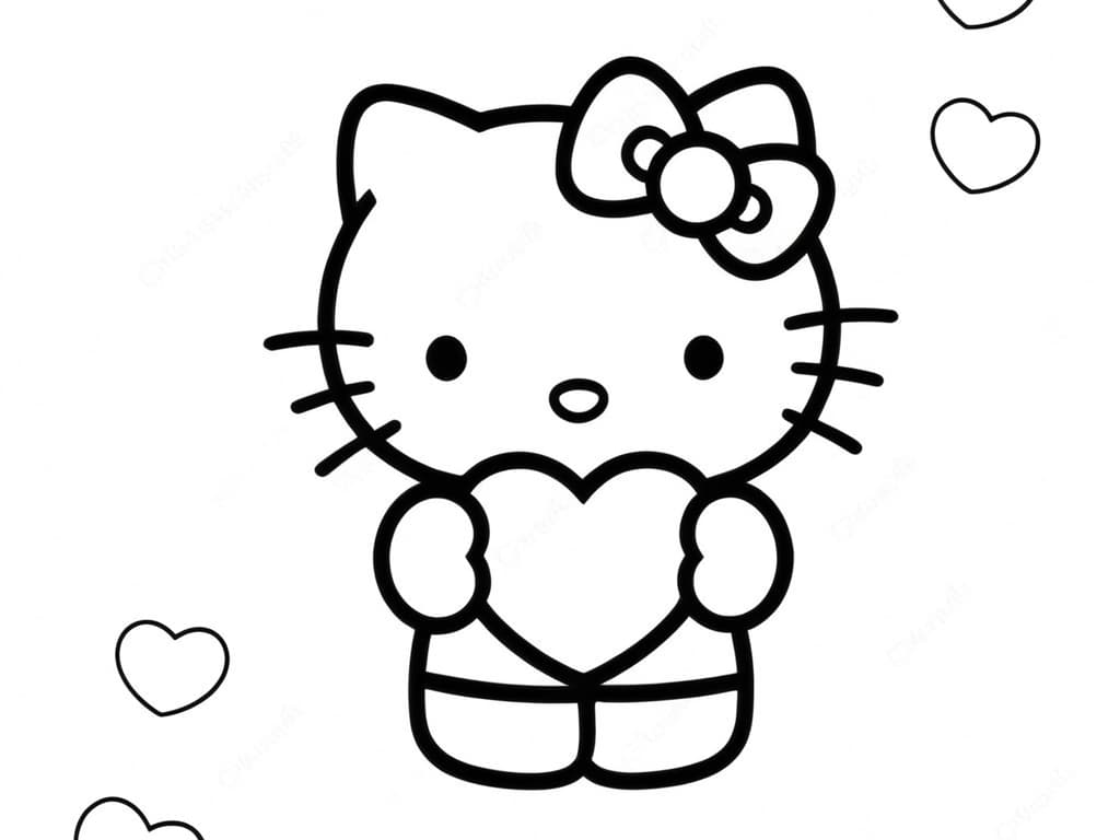 Desenho da Hello Kitty para imprimir