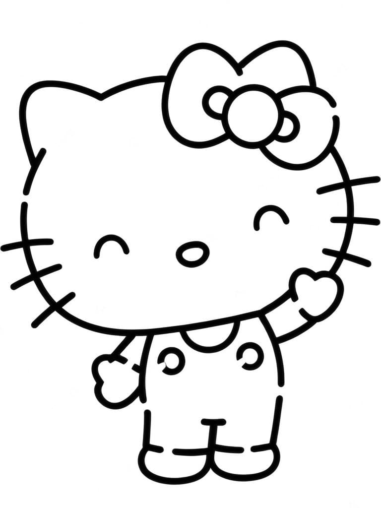 Desenho colorir Hello Kitty