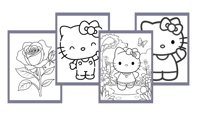 Desenhos da Hello Kitty para colorir