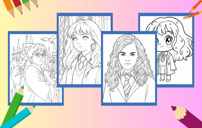 Hermione para Colorir