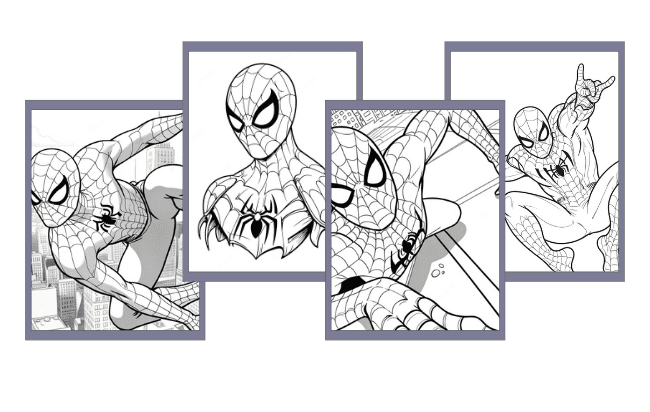 Desenhos do Homem Aranha para colorir