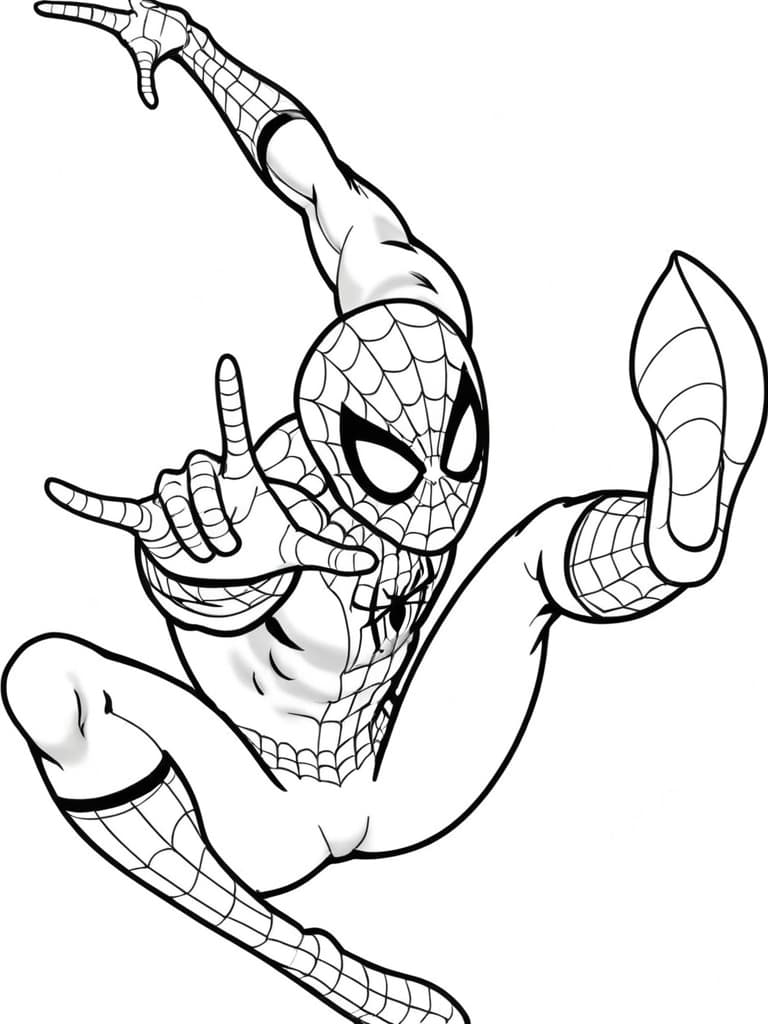 Homem-Aranha para colorir