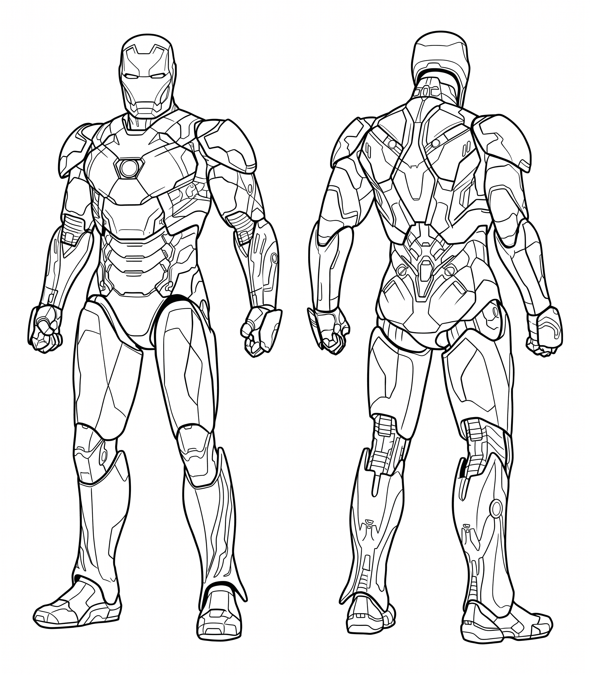Homem de Ferro boneco para colorir