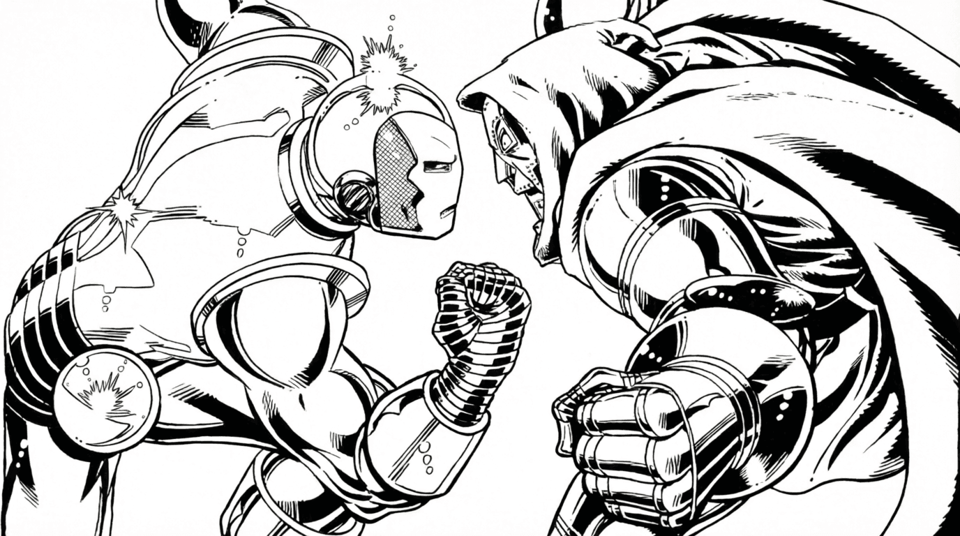 Homem de Ferro e Dr. Destino para colorir
