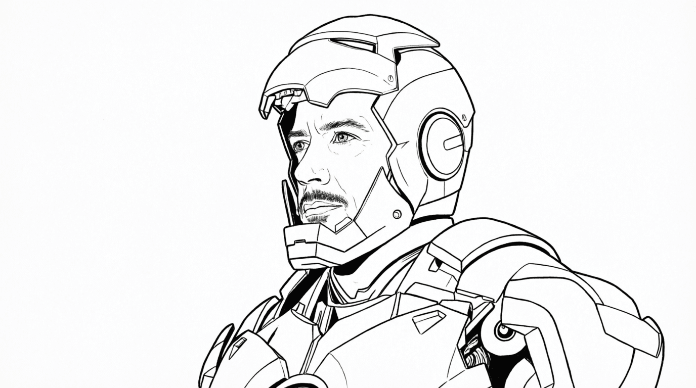 Tony Stark para colorir