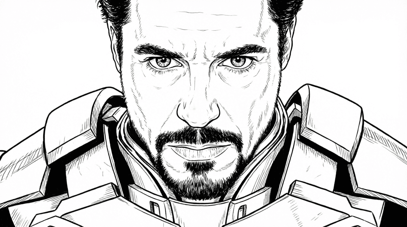 Homem de Ferro Tony Stark para colorir