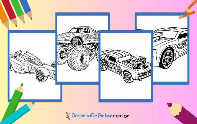 Desenhos de Hot Wheels para colorir