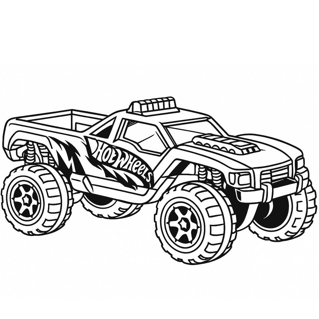 16 Desenhos de Hot Wheels para colorir