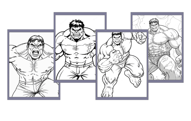 Desenhos do Incrível Hulk para colorir