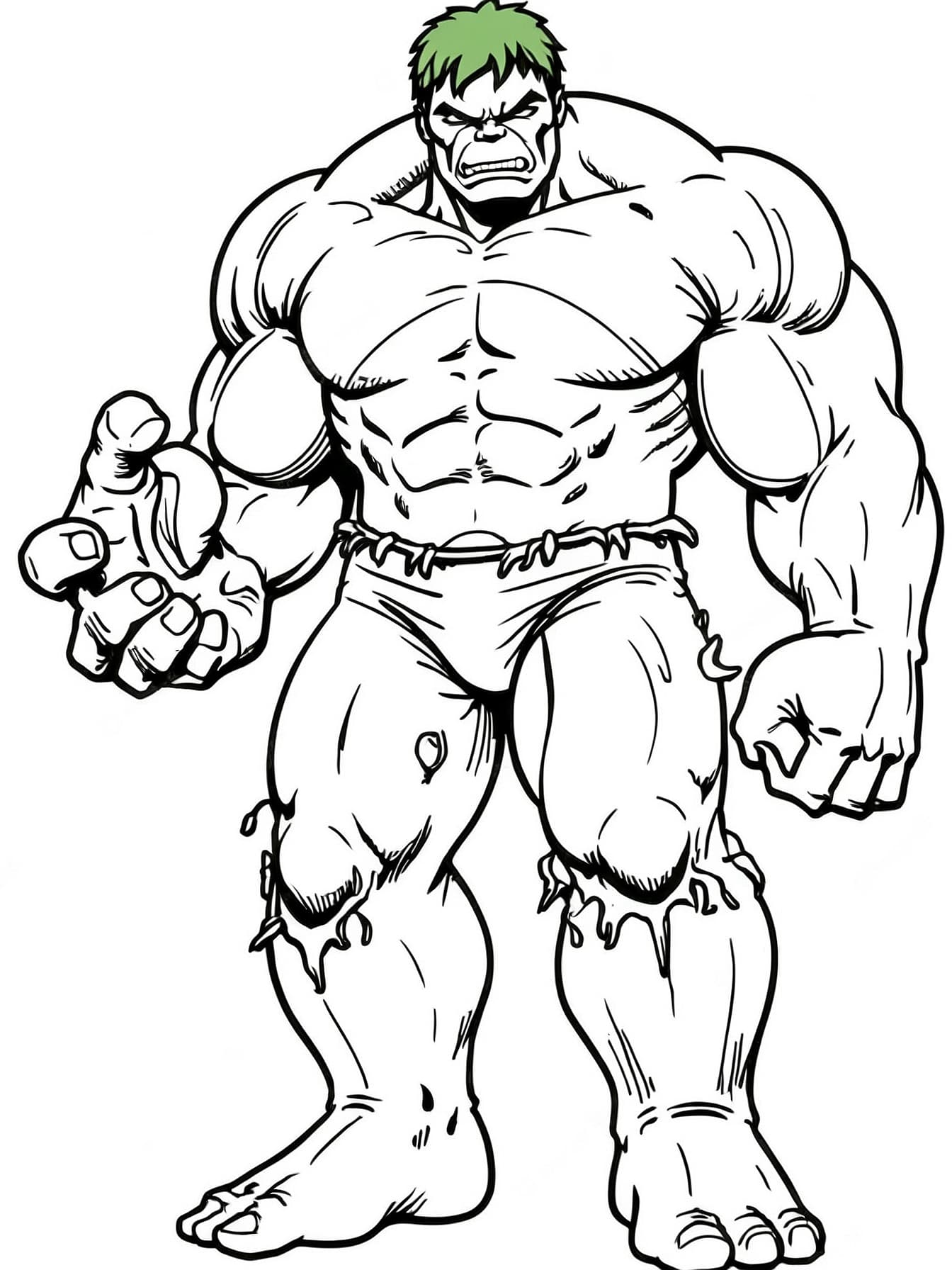 9 Desenhos do Hulk para colorir