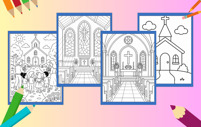 Igreja para Colorir