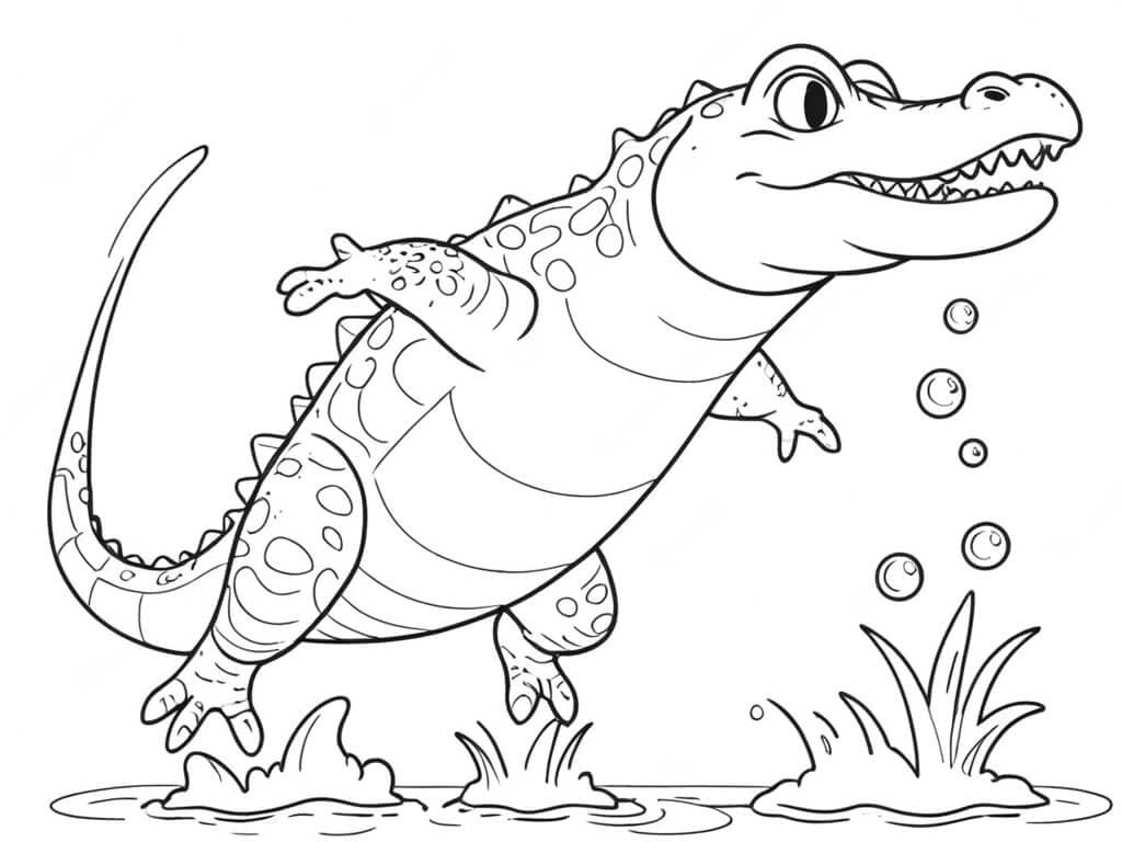 16 Desenhos de Jacaré para colorir