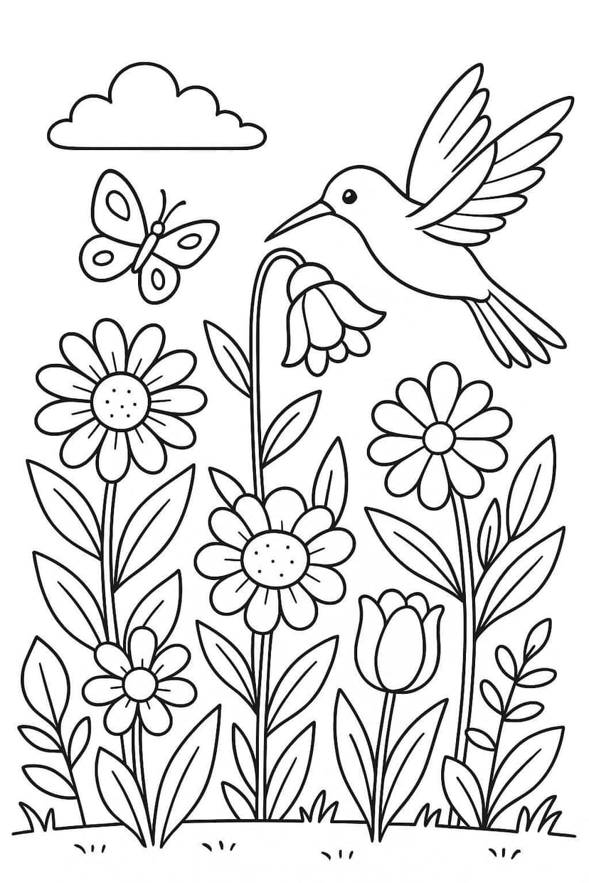 15 Desenhos de Jardim para colorir e imprimir