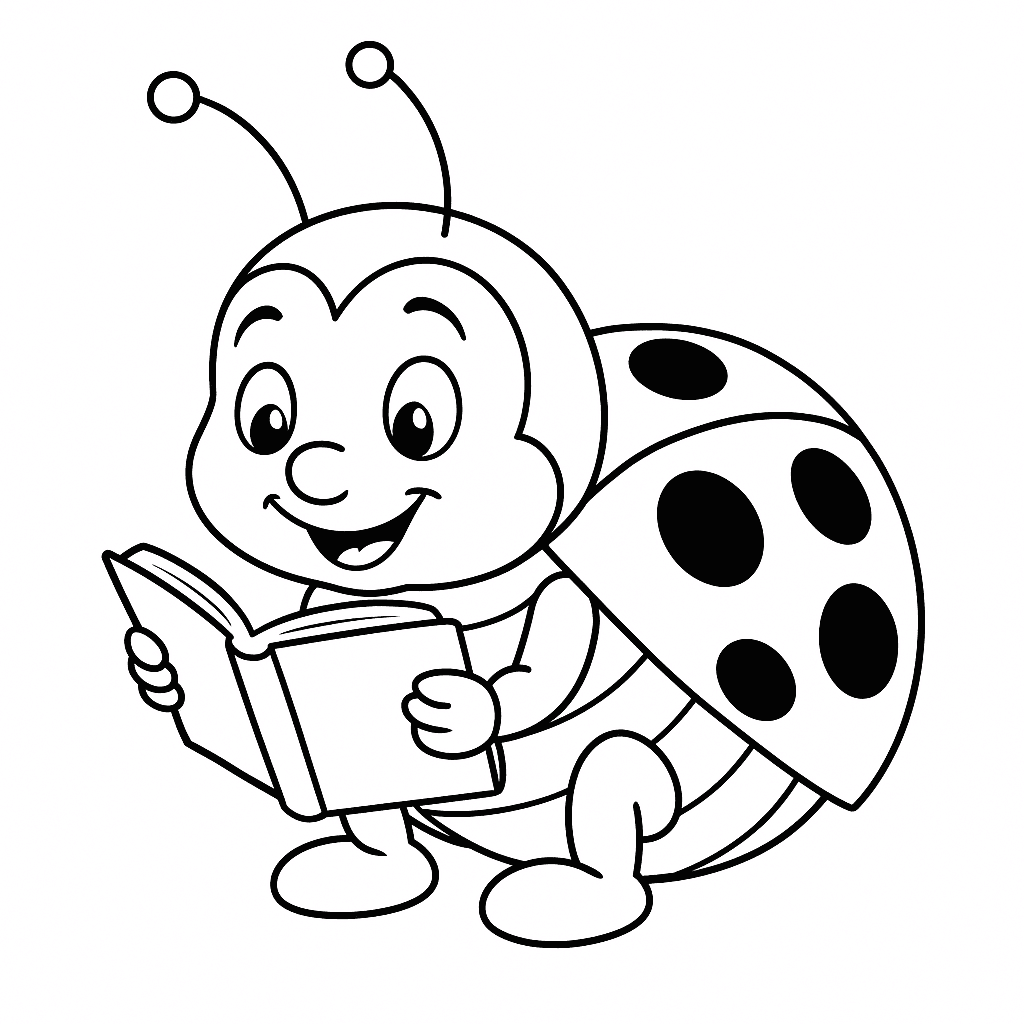 14 Desenhos de Joaninha para colorir e imprimir