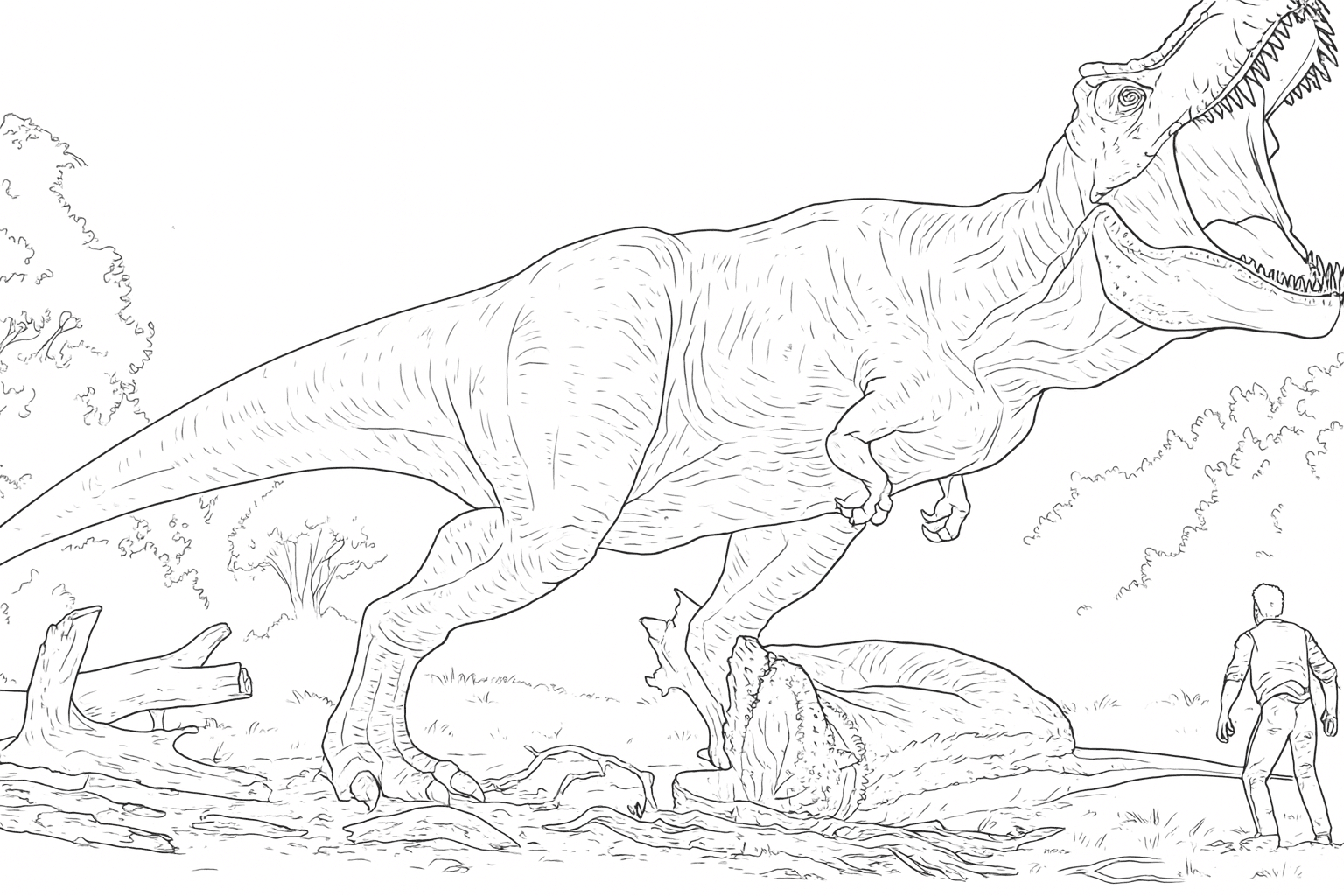 10 Desenhos de Jurassic Park para colorir e imprimir