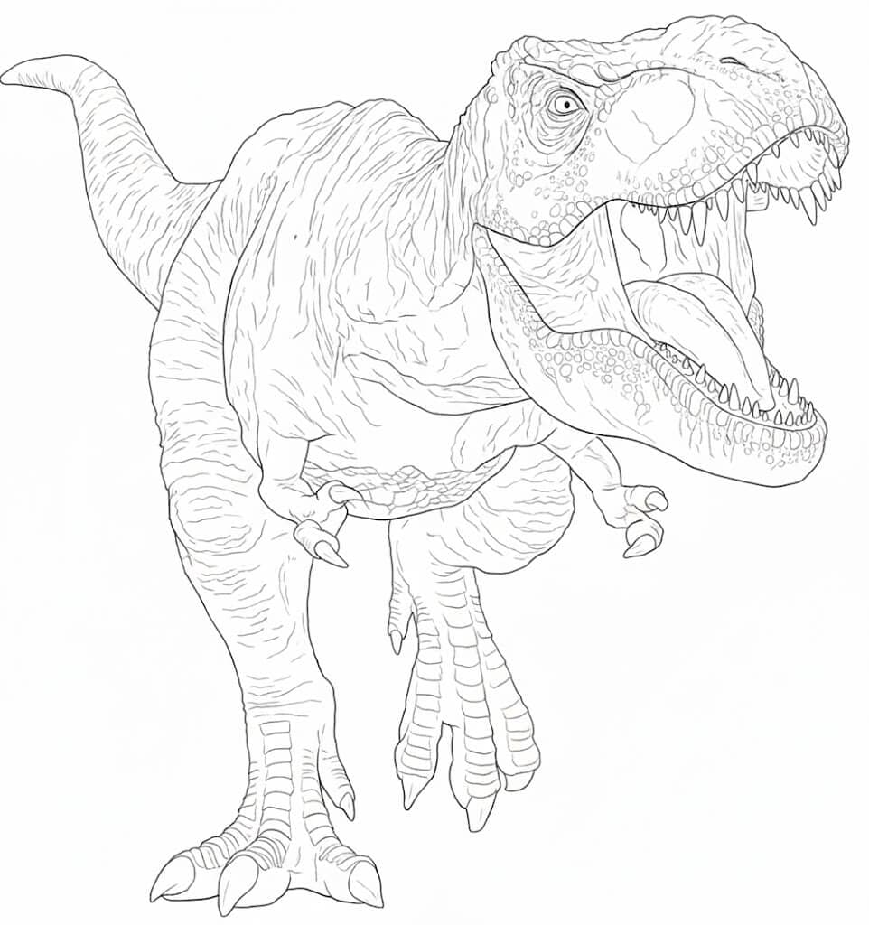Jurassic Park Rex para colorir