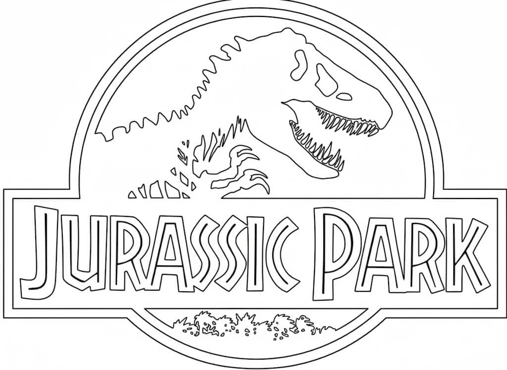 Jurassic Park símbolo para colorir