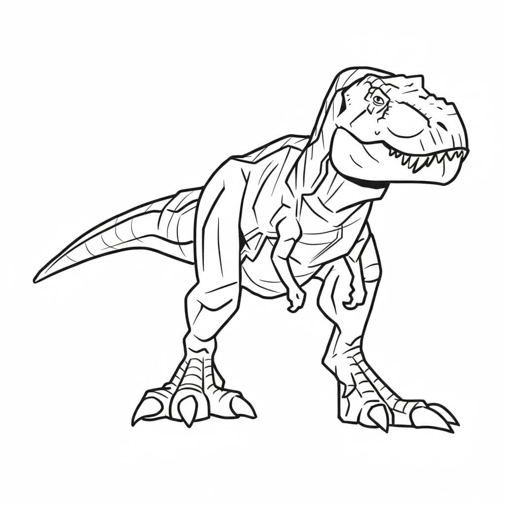 Jurassic Park T-Rex para colorir