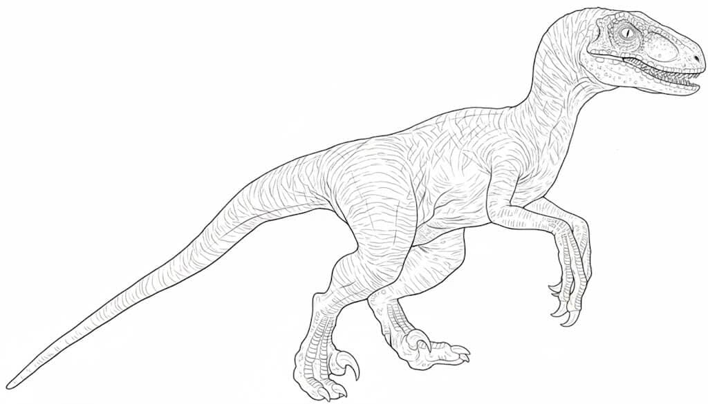 Jurassic Park Velociraptor para colorir