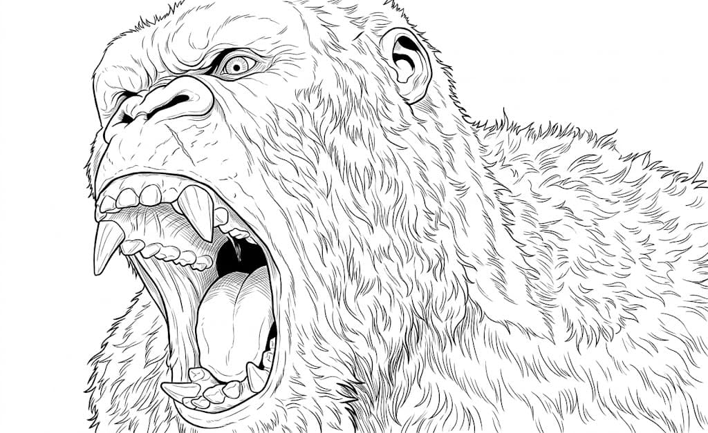 Desenho de King Kong para colorir