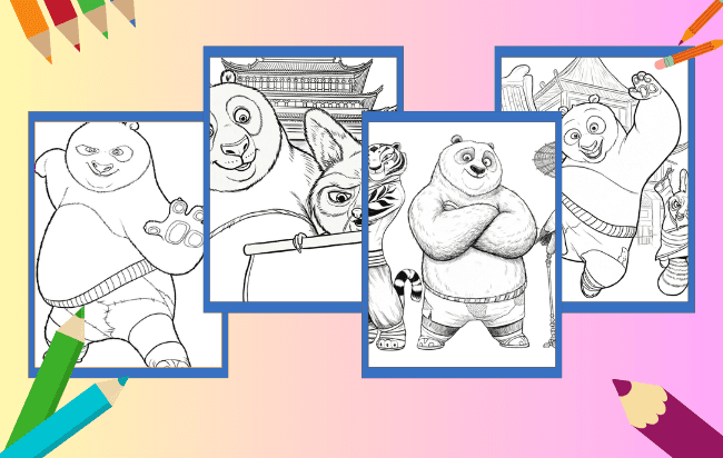 Kung Fu Panda Para Colorir