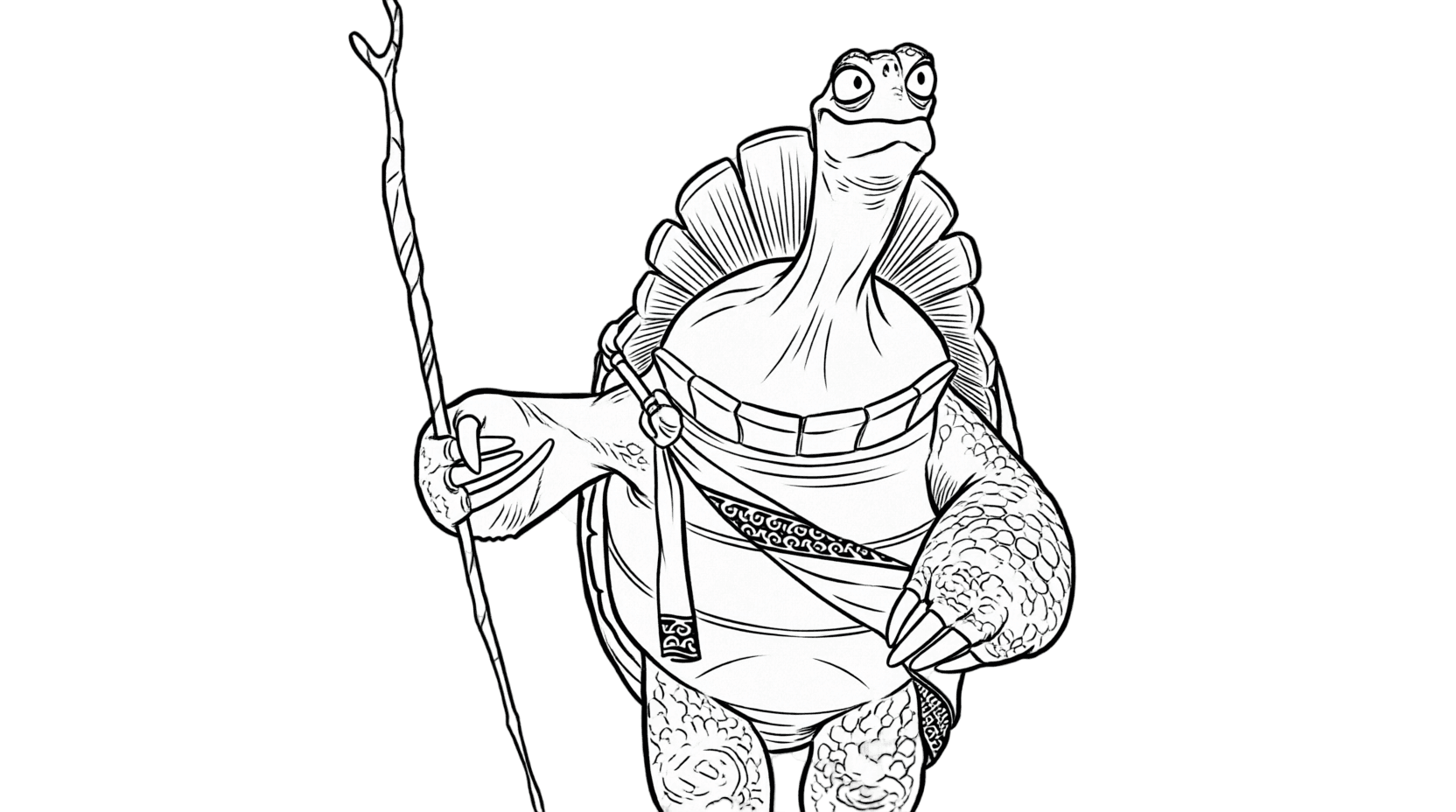 Mestre Oogway para colorir