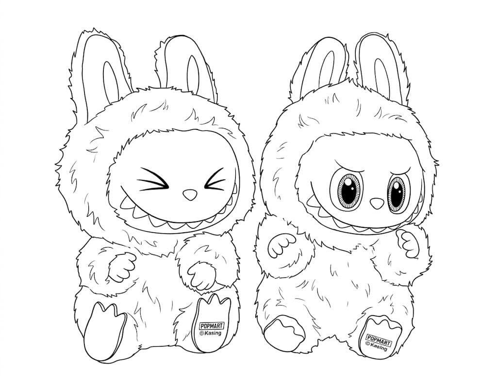 Desenho de Labubu para colorir