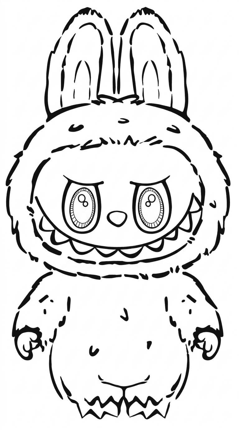 Labubu desenho para colorir