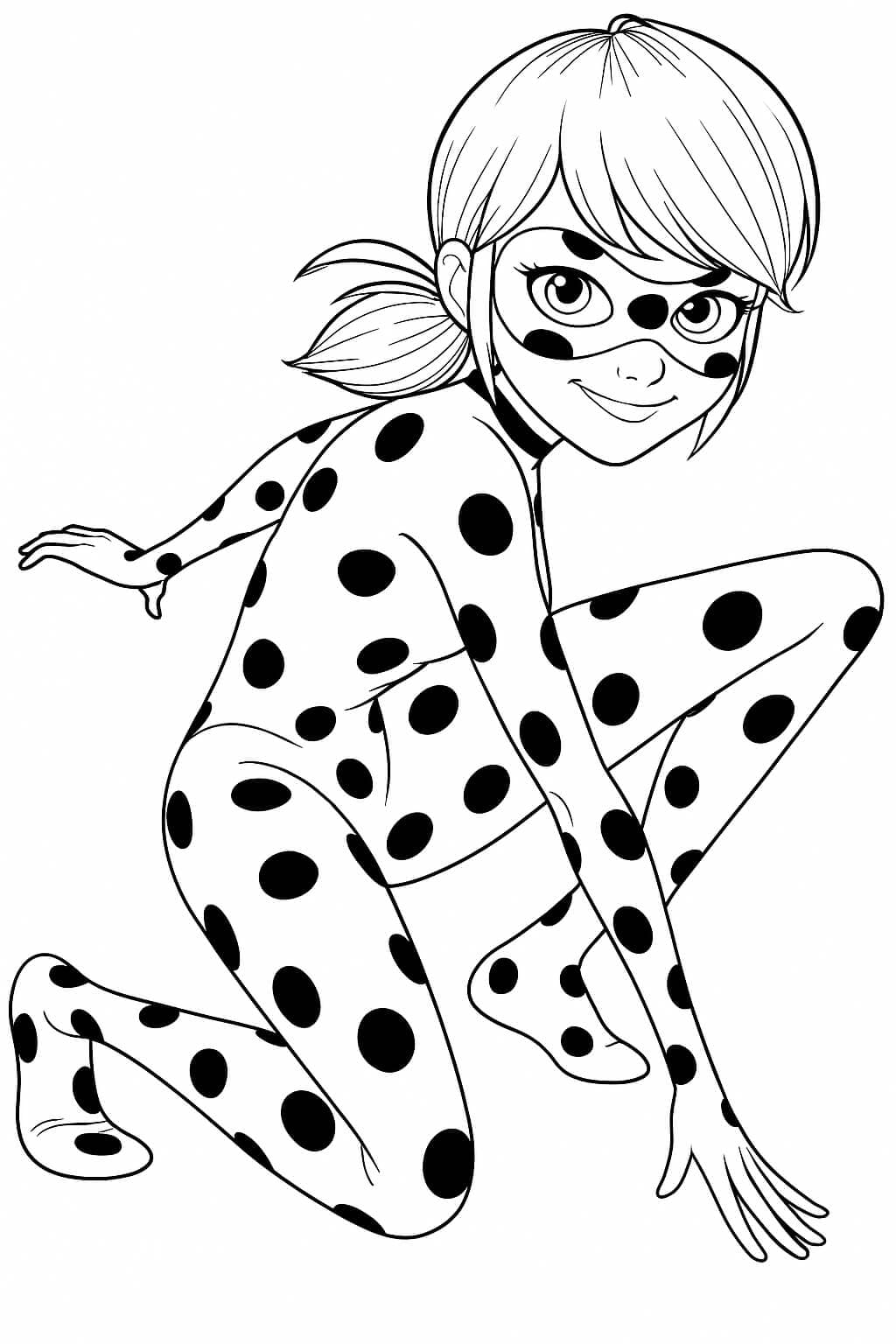 Ladybug corajosa para colorir