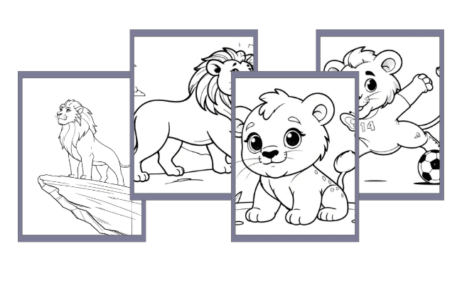 Desenhos de Leão para colorir