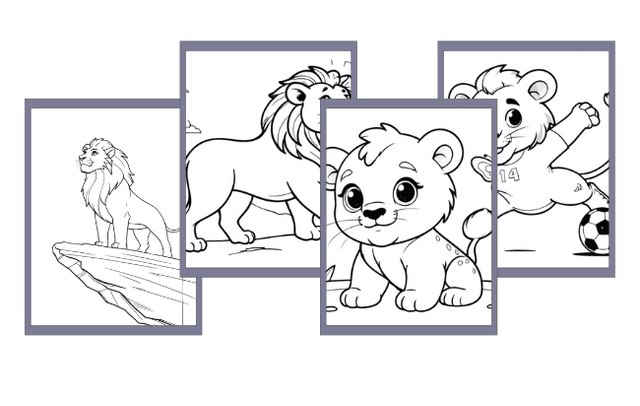 Desenhos de Leão para colorir