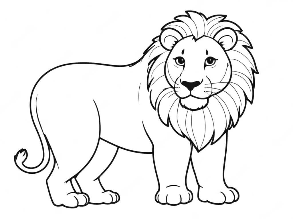 Leão para colorir