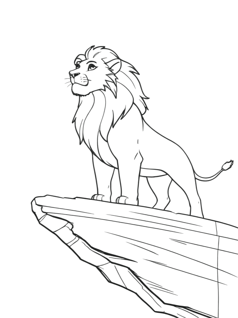 Rei Leão para colorir