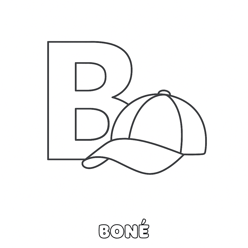B de Bone para colorir