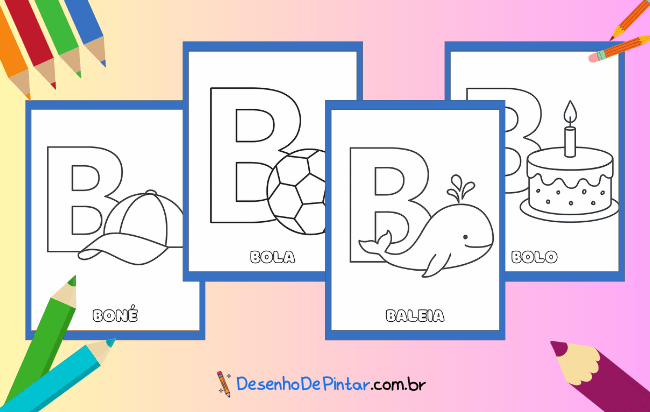 Desenhos da Letra B para colorir