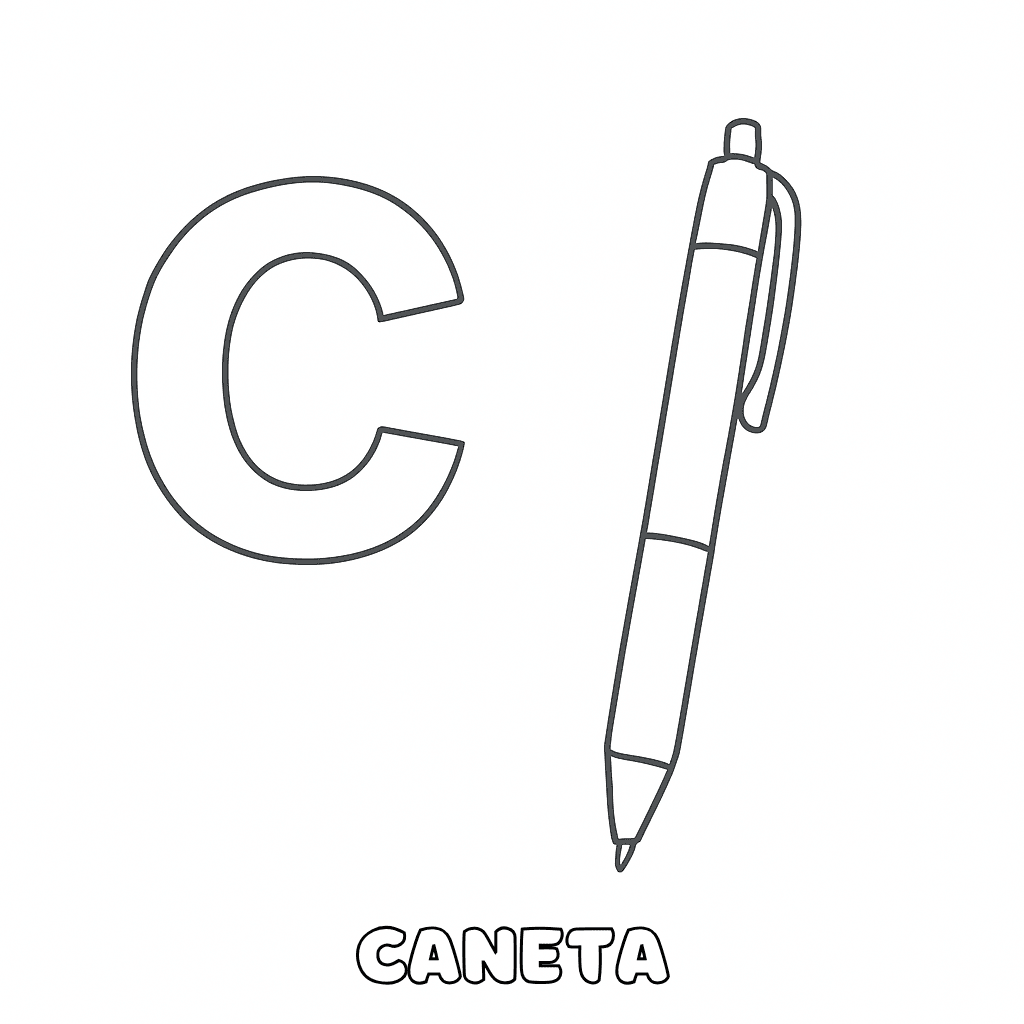 C de Caneta para colorir