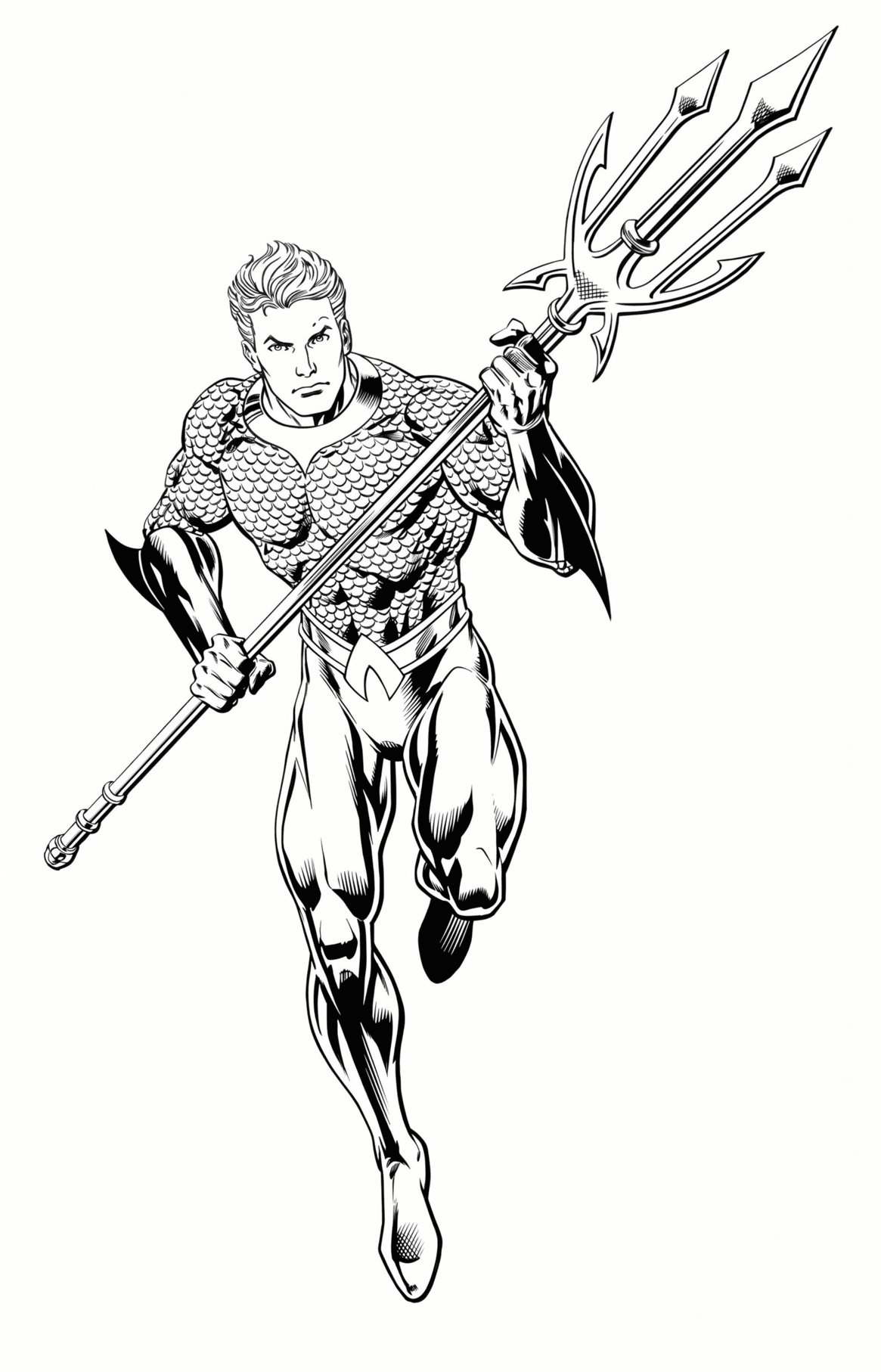 Aquaman Liga da Justiça para colorir