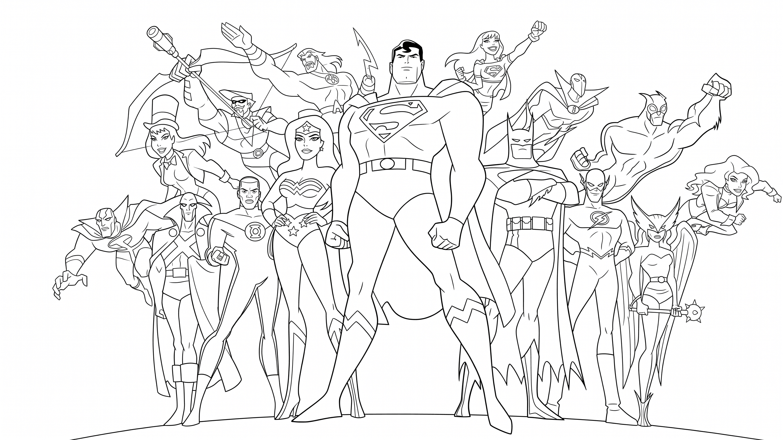 Desenho Liga da Justiça para colorir