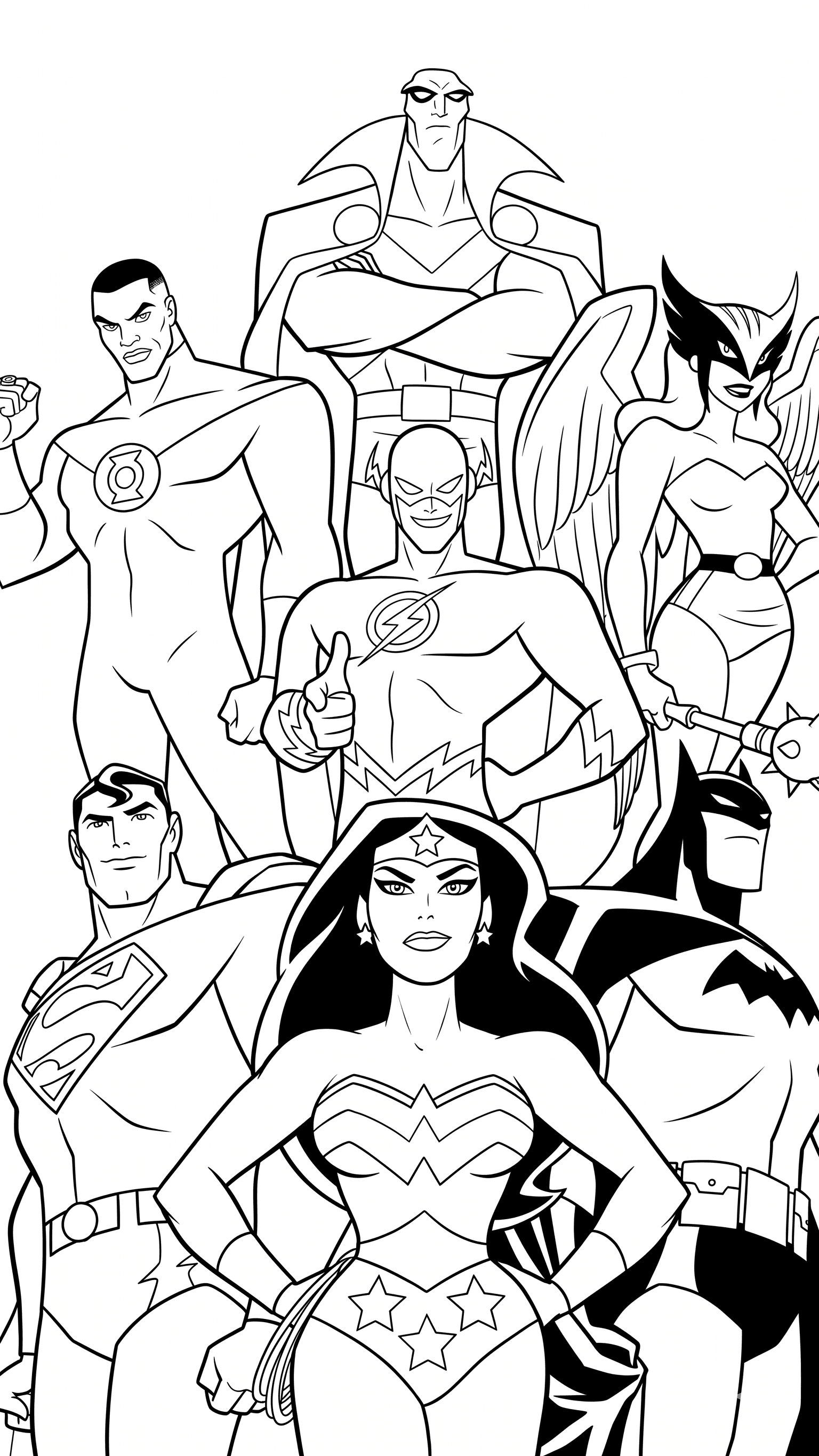 Desenho para colorir Liga da Justiça