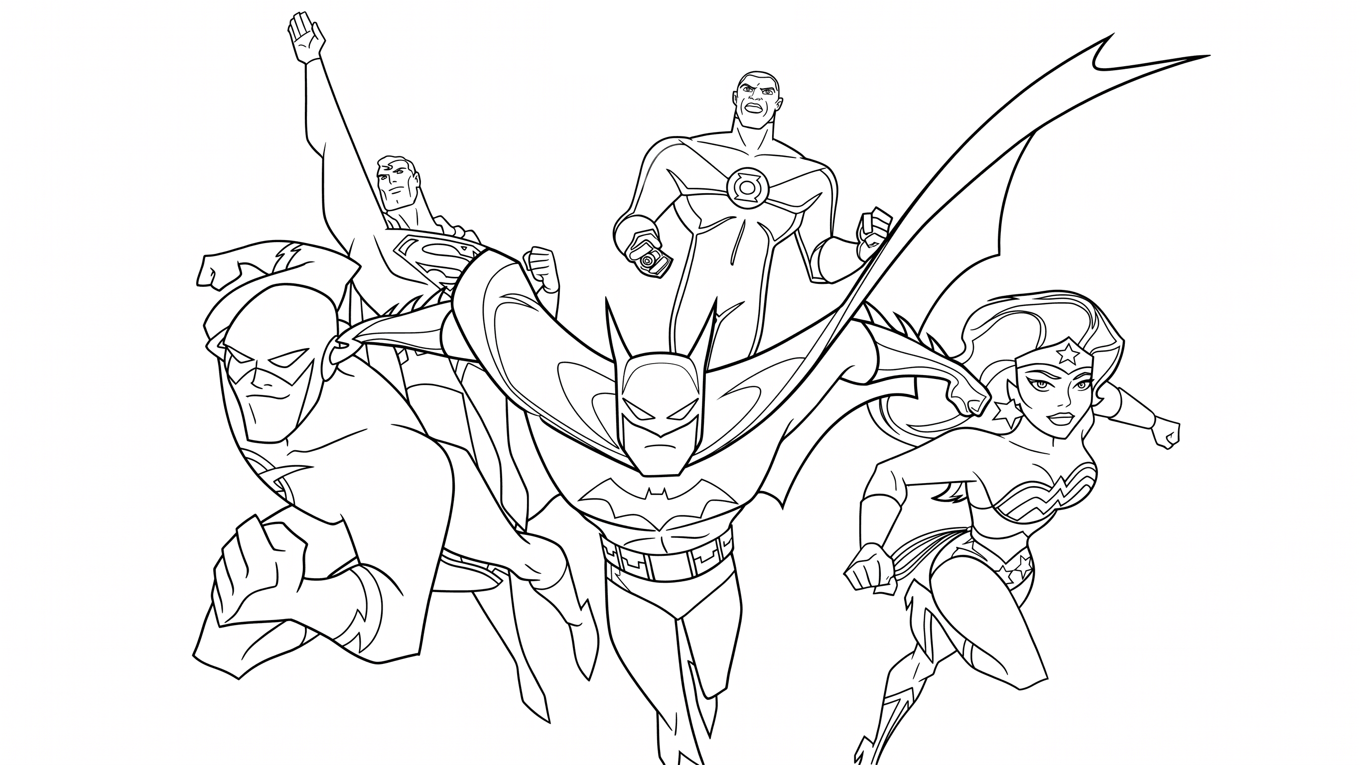Liga da Justiça DC para colorir