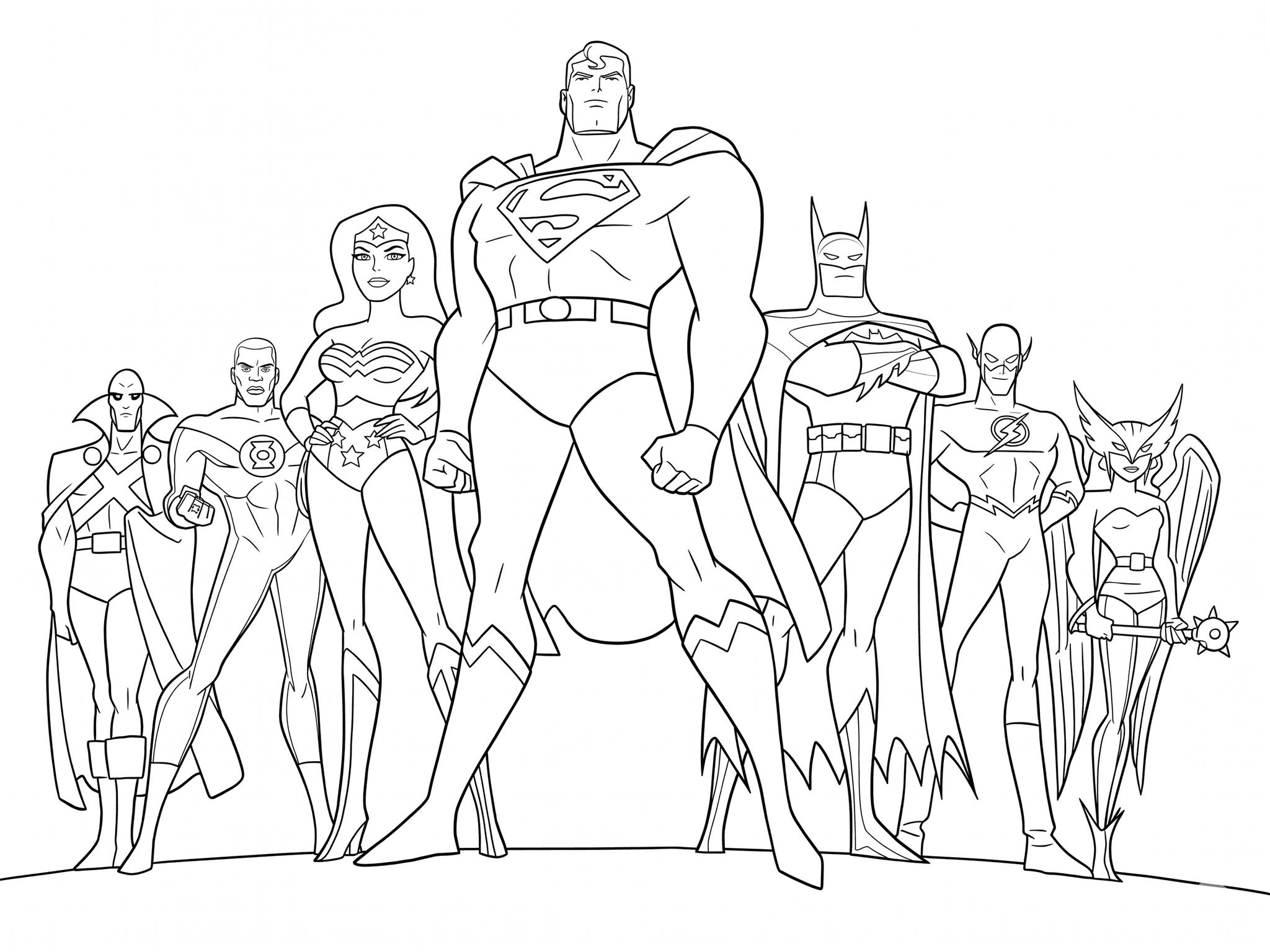 15 Desenhos da Liga da Justiça para colorir