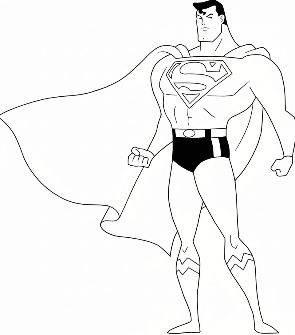 Superman Liga da Justiça para colorir