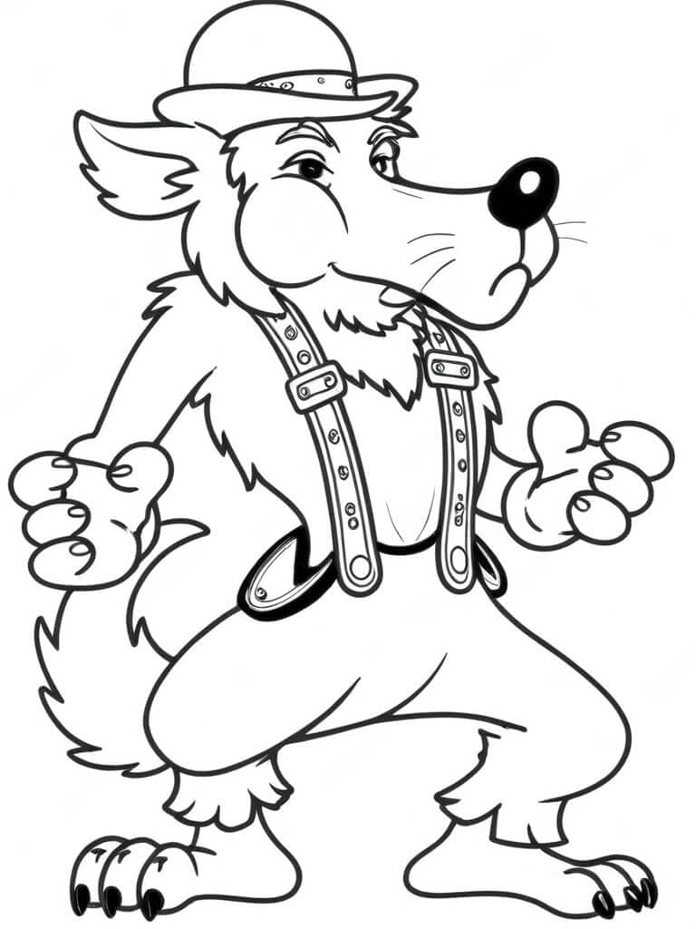 Quem tem medo do Lobo Mau? Para colorir