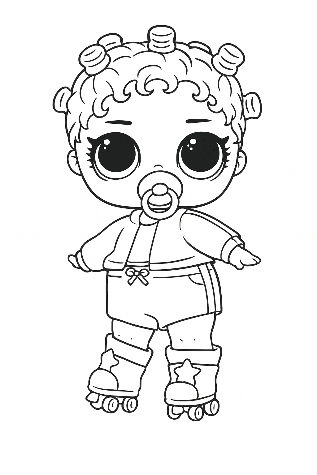 Boneca LOL bebê para colorir