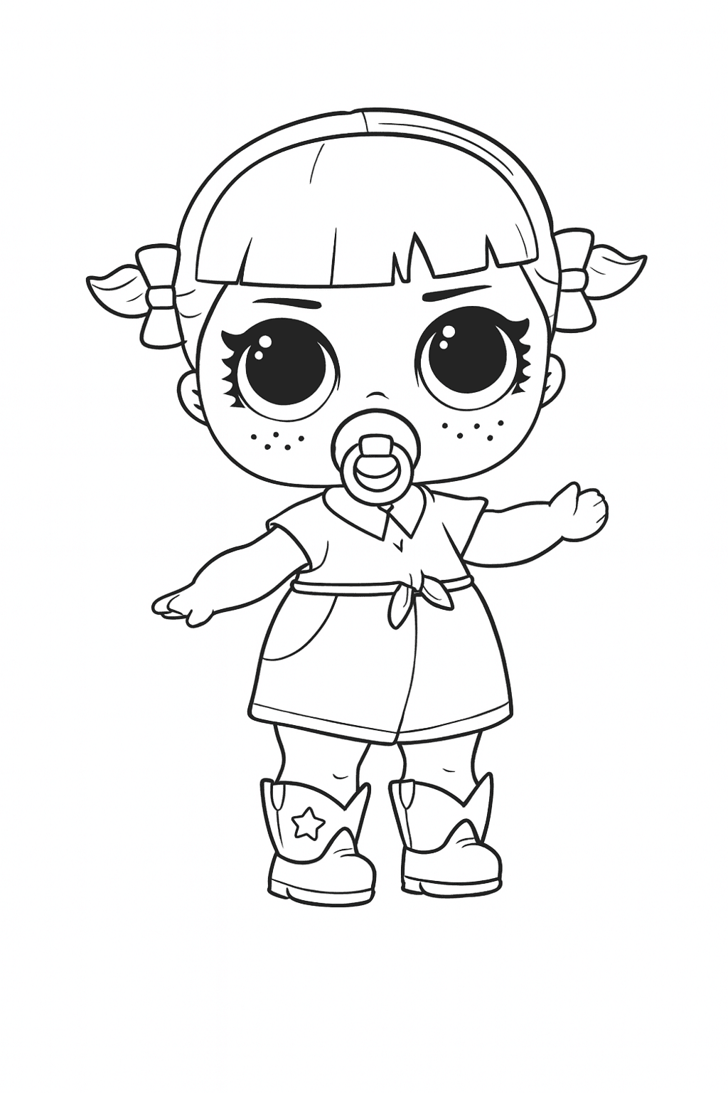 Boneca LOL bebezinho para colorir