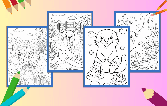 Lontra para Colorir