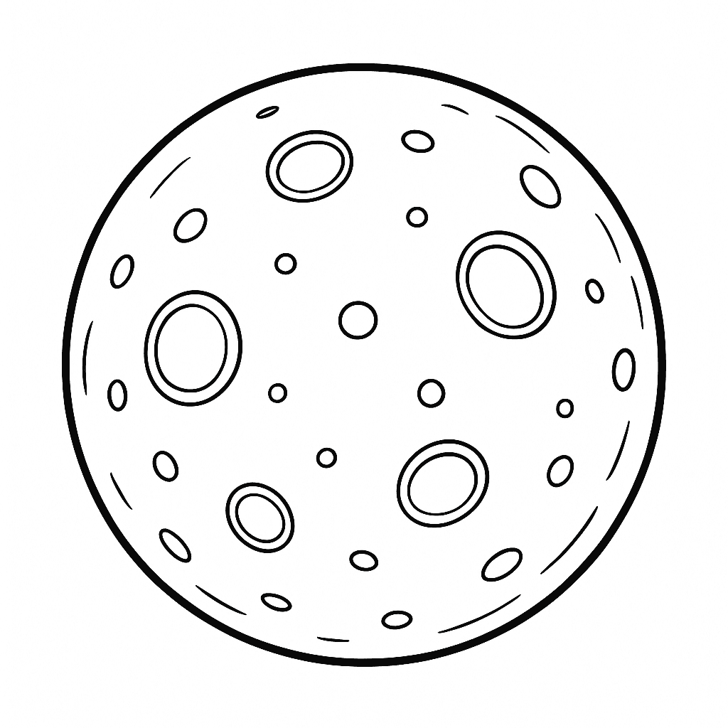Lua cheia para colorir