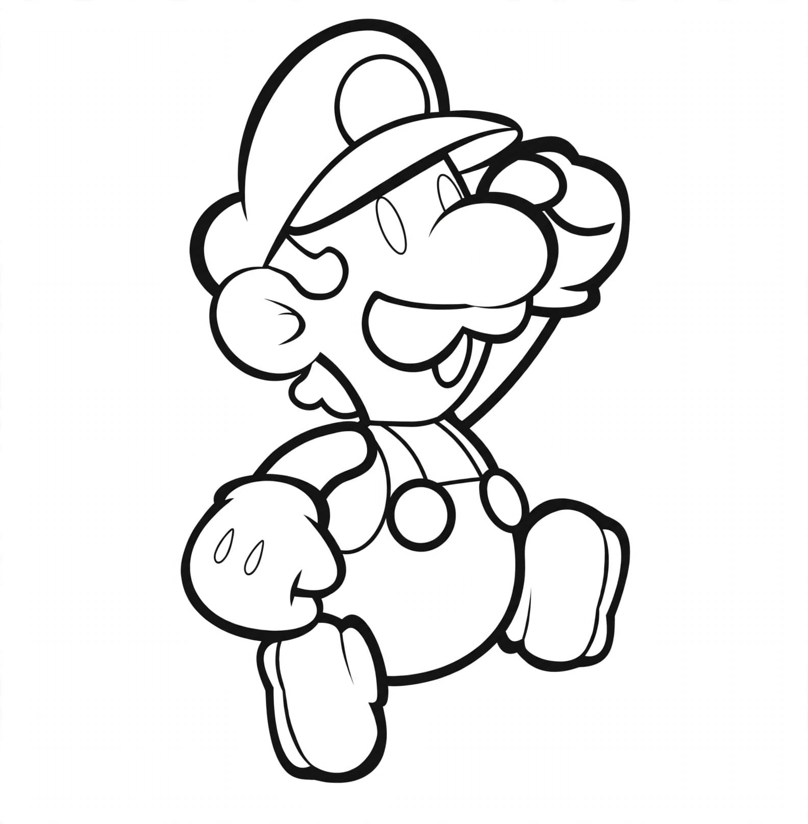 Luigi de papel para colorir